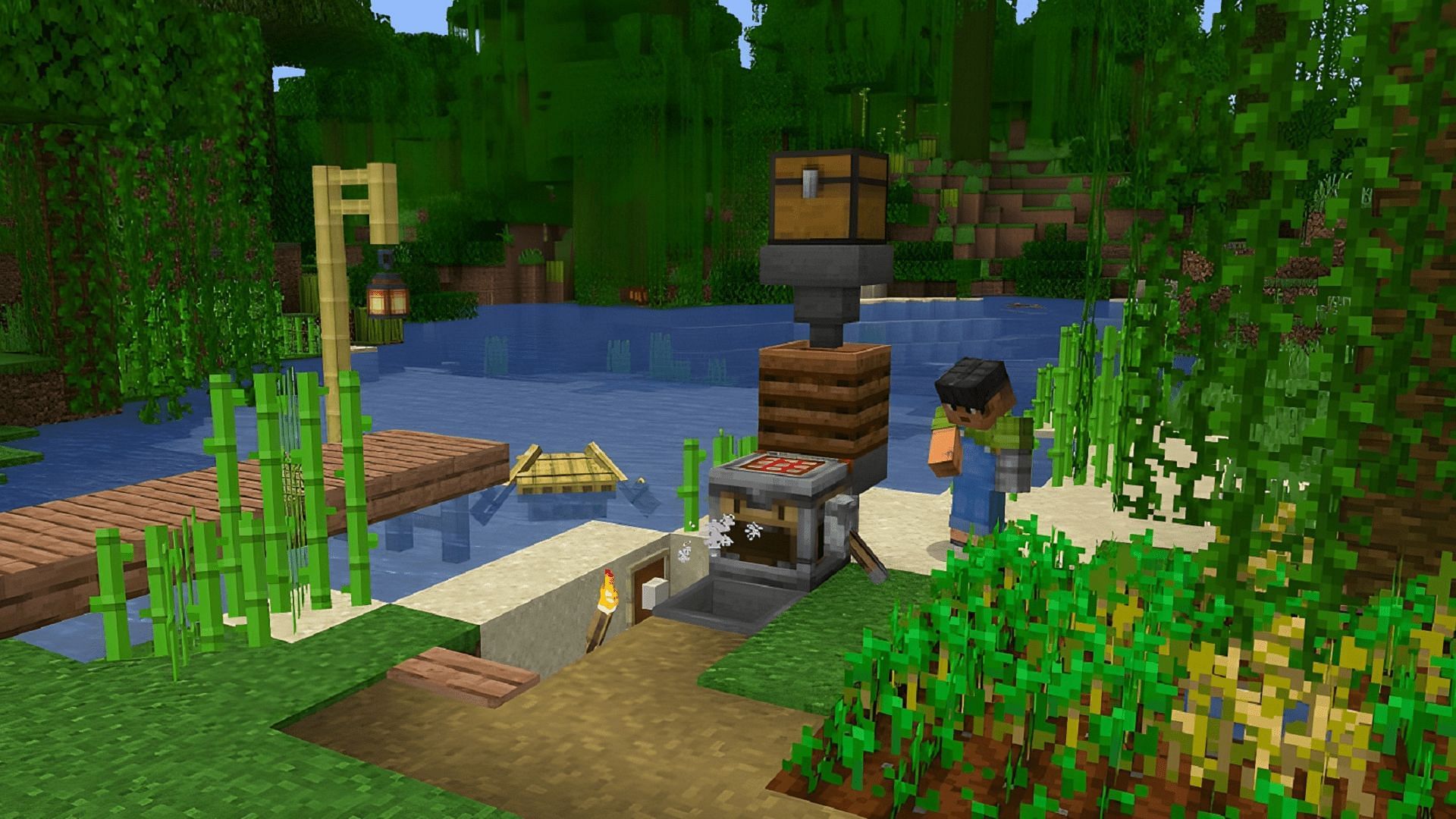 Minecraft 1.21's crafter is compatible with a wide range of other redstone blocks (Image via Mojang)